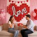 2 x Heart Balloons Valentines Day Decorations - Red Pink Love Shaped Balloon for Birthday Party Decorations Wedding Decor Engagement Holiday