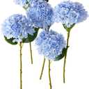 PARTY JOY 8 PCS  Artificial Hydrangea Silk Flowers Bouquet Faux Hydrangea Stems for Wedding Centerpieces Home Decor