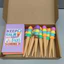 Sayglossy 24 Pcs End of Year Gift for Student from Teacher Summer Graduation Gift Ice Cream Party Favors Include Colorful Notebook Ice Cream Pen End of Year Student Gifts for Office Class School