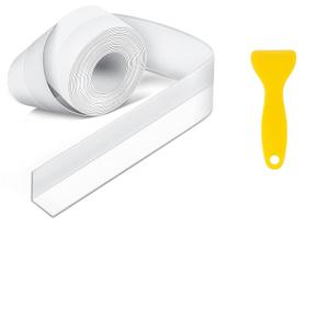White Caulk Tape Self Adhesive Waterproof 1.97" x26.25Ft, Bathroom Peel & Stick Caulking Tape for Floor Tile Corner Trim & Shower, Toilet Bathtub Caulking Sealant Strip for Kitchen, Countertop, Sink