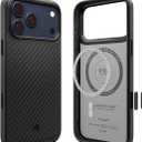 Spigen for iPhone 17 Pro Max Case, Enzo Aramid T [Camera Control Button] [Compatible with MagSafe] - Black Black