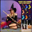 Shihanee 10 Pairs Halloween Socks Bulk Women Men Novelty Socks Spooky Pumpkins Ghosts Bats Cat Print Pattern Funny Crew Cotton Sock Halloween Gifts for Adult Teenager Cosplay Party Favors Supplies