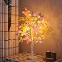 LED Butterfly Birch Tree Lights Artificial Tree Lamp Twinkle Lighted Tree 3 AA or USB Powered for Bedroom Fireplace Table Decoration