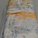 Entryway Rug 3x5 Blue Bedroom Area Rug Washable Non Slip Abstract Boho Rugs for Indoor Entry, Kitchen, Classroom, Bathroom, Kids Girls Room, Office, College Dorm Small Carpet