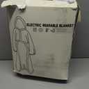 Wearable Heated Blanket for Women with Removable FootPocket,Electric Snuggle Heated Blankets Hoodie with Sleeves Heated Robe Flannel & Sherpa Heating Throw Blanket Shawl with 9 Temp for Winter 50"x80" (Deep Grey)