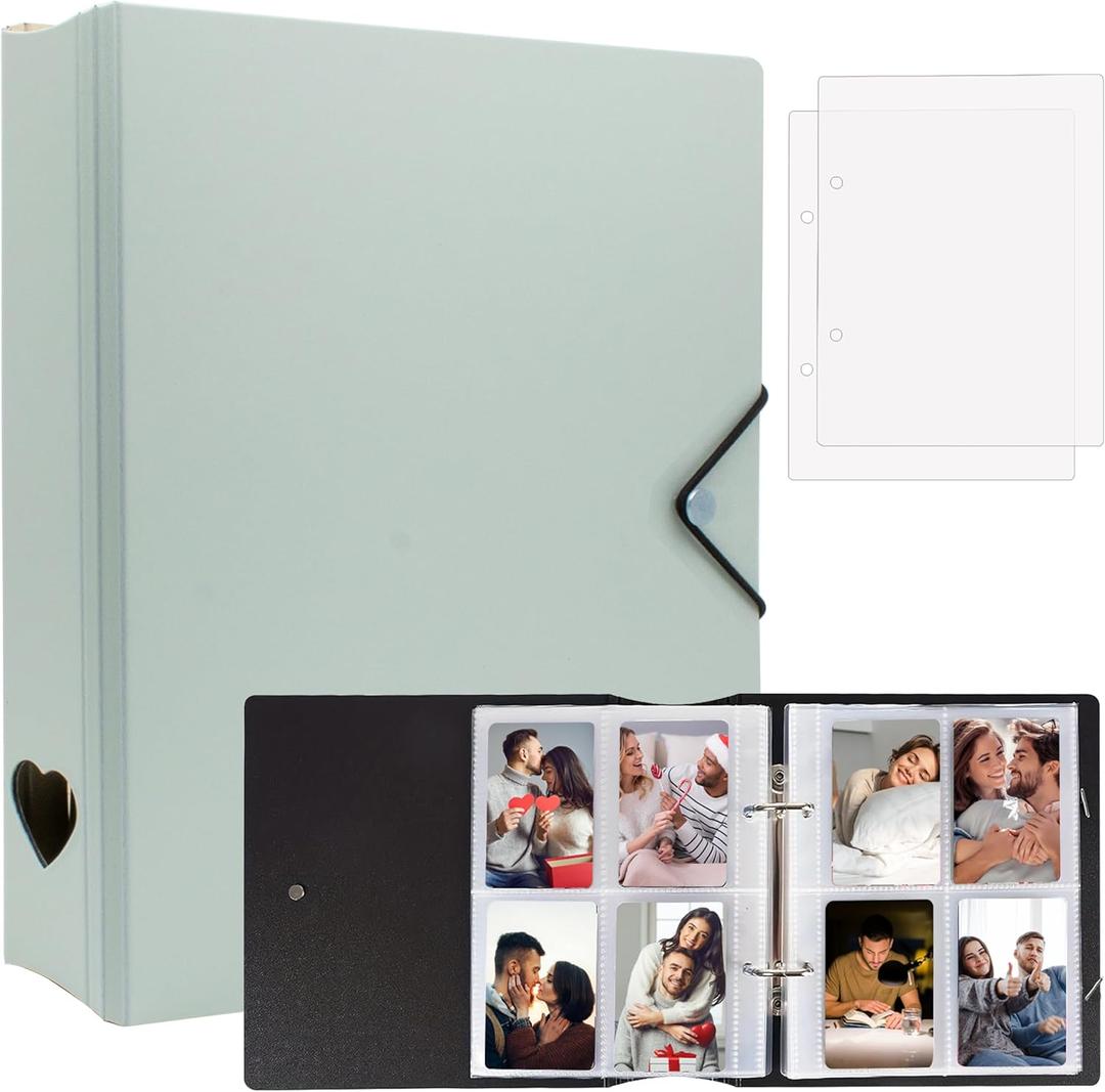 200 Pockets Photo Album for Fujifilm Instax Mini 11 12 9 8+ 8 7+ LiPlay Film, Photocard Binder for Polaroid SnapTouch PIC-300 Z2300 Photo Printer, 2x3 Photo Book for Kpop Card (Mint)