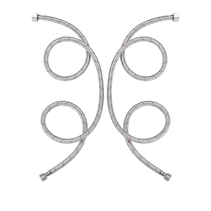 sumerain 48 Inch Length Faucet Flexible Hose 1/2-inch FIP x 3/8-inch Compression Braided Stainless Steel Supply Lines for Bathroom Faucet, Pack of 2