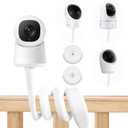 Flexible Baby Monitor Mount Stand Holder Compatible with eufy Security E30/ C220 /E220/ E110/ E21/ C22 /C2110/ T8417/T8354/ T8300 Cameras Adjustable Baby Cameras Stand Flexible Clip Clamp Mount