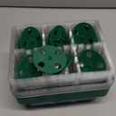 MIXC Seed Starter Kit with Grow Light, Elevated Seedling Tray Kit with Adjustable Humidity Dome and Clear Cell Tray, 12 Full Spectrum Led Beads for Seed Starting Greenhouse, 4 Pack, Green