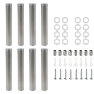 Long Glass Standoff Bolts 0.75" Dia Advertising Screw Nails 5-inch/12.3cm Length Wall Sign Standoff for Acrylic Signs -8pcs