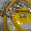 48" Flex Gas Line, Gas Dryer Connector Kit, Stove/Water Heater/Dryer Gas Line with Connectors 1/2" MIP 1/2"FIP 3/4"MIP, 5/8 in.OD(1/2 in. IDCoated Corrugated Stainless Steel Tubing 15/16-16"UN Nut