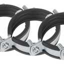 Repa Market 2" Inch Pack of 5 Adjustable Split Ring Pipe Hanger Clamp  Heavy-Duty Pipe Bracket Support  Adjustable Clamps for Plumbing & HVAC  Screw Clamps Fit Copper, PVC, Steel Pipes