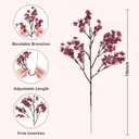Waipfaru 6Pcs Fake Flowers Baby's Breath Silk Artificial Flowers Gypsophila Bouquets Bulk Real Touch Fall Stems for Fall Thanksgiving Decor Autumn DIY Floral Arrangement Table Centerpieces, Wine Red