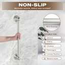 Anti Slip Shower Grab Bar, Safety Bathroom Assist Handle, ADA Compliant Handrail, Heavy Duty Handicap Grab Bars for Elderly, Injured, Senior, Children (Brushed Nickel, 18 Inches)