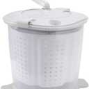 Portable Hand Crank Manual Washing Machine, Non Electric, Nordic Grey, for Dormitory Apartment Camping
