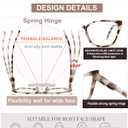 EYEURL Cat Eye Reading Glasses for women - 5 Pack Blue Light Blocking Reading Glasses Ladies +2.25 Fashion Square Frames Magnification with Spring Hinge