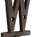 Handcrafted Nautical Decor Rustic Copper Cast Iron Letter W Alphabet Wall Hook 6"
