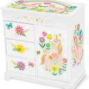 Unicorn Musical Jewelry Box for Girls - Unicorn Toys for Girls Age 4-6 - Kids Jewelry Box with Drawers - 9 x 5 x 9.3 in