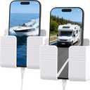 RV Accessories: Boat Accessories & Camper Accessory - Wall Phone Holder for Dorm Room & Apartment Essentials - Travel Trailer & RV Essentials for Inside and Pontoon Boat Accessory(2Pcs-White)