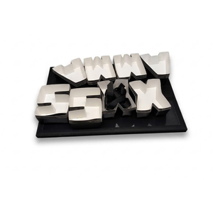 Dunzoom 8 Pack Xmas Letter Boxes for Christmas Gift Wrapping Xmas Letter Shaped Empty Flower Gift Box Fillable Christmas Party Favors Candy Presents Packaging(Black,Clear Lid)