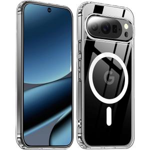 Protective Case Compatible for Google Pixel 10 Case | Slim Matte | Military-Grade Drop Protection | Shockproof | Anti-Fingerprint | Wireless Charging | Clear