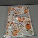 Fall Pumpkin Kitchen Dish Tea Towels, Farmhouse Fall Autumn Floral Pumpkin Harvest Decorative Hand Towels for Bathroom Kitchen, Autumn Bathroom Decor, 16x24 Inch