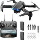 FPV Drone with 1080P Dual HD Cameras Upgraded Version RC Quadcopter for Adults, Beginner WiFi RC Drone Live Video, One Key Take Off/Land (E99Black)