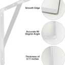 Heavy Duty Shelf Brackets Wall Mount Steel Bracket Wall Brackets for Shelves (White, 12 x 8 Inch-2 Pairs)