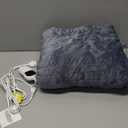 Homemate Heated Blanket Electric Throw - 50"x60" Heating Blanket Throw 1/2/4/6/8 Hours Auto-Off 10 Heat Level Over-Heat Protection Flannel Sherpa ETL Certification (01 - Light Grey)