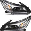 Headlights Assembly LH+RH Replacement for Honda Accord 2013-2015