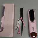 Go Brush Pro 2025 Hair Straightener Brush 300 Million Negative Ionic Portable Hair Straightener Comb for Women with 4 Temps Fast Heating MCH Ceramic Coating Smooth Frizz - Free Hair