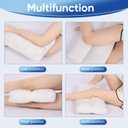 Cooling Knee Pillow for Side Sleeper, 6"Leg Pillow for Side Sleeping, 100% Cooling Fabric Pillow for Between Knees While Sleeping - High Support Alternative for Relieving Leg, Back, and Knee Pain
