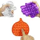 Jofan 4 Pack Halloween Fidget Sensory Pop Toys Packs for Kids Girls Boys Halloween Party Favors Halloween Treat Bags Gifts Stress Relief