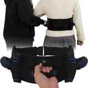 Gait Belt Transfer Belt for Seniors, Gate Belt for Elderly Lift Belts for Physical Therapy with Quick Release Anti-Slip Function Standing Aids & Support for Elderly Handicap Patient Care (5 Handles)