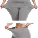 VOGUEMAX Women's Capri Leggings Plus Size Stretch and Comfy High Waisted Three-Quarter Leggings Plus (XXL)