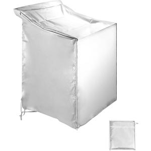 QWORK Washer and Dryer Covers, Heavy Duty Waterproof Washing Machine Cover for Most Top Load or Front Load Machine, Dustproof, All Weather Protection, 29" W x 28" D x 43" H
