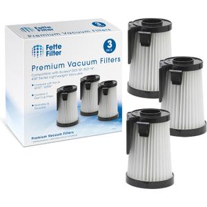 Fette Filter - Dust Cup Filter Compatible with Eureka DCF-10, DCF-14. Compare to Part # 62731, 62396, Pack of 3
