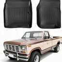 Floor Mats Compatible with Ford F150/Bronco 1980-1996, for F250/F350 1980-1997, Custom Fit TPE All Weather Car Floor Liner Full Set Compatible with Ford Truck Accessories