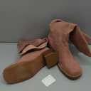 Women's Knee High Boots Square Toe Chunky Block Heel Long Boots for Women Comfortable Slip on Low Heel Womens Riding Boot (8)