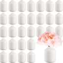 Tioncy 30 Set 3.9"*2.76" White Ceramic Bud Vases Bulk Valentine's Day Decoration Boho Wedding Centerpieces White Ceramic Vases for Dry Flowers Pampas Grass Home DIY Wedding Table Decor (Stylish)