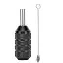 Tattoo Grip Aluminum Alloy Cartridge Needles Tattoo Machine Grip for Professionals and Beginners Tattoo Artists 25mm Black