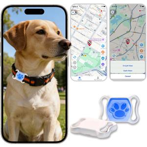 GPS Tracker for Dogs & Cats - No Monthly Fee, Waterproof Real-Time Tracking Collar for Pets, Kids,Luggage & Assets | 365-Day Battery Life | iOS & Android Compatible | Anti-Lost Device