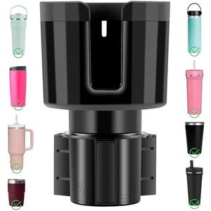 Car Cup Holder Expander for Cups, Bottles, and Travel Mugs, Compatible with Most Standard Sizes for Bottle, Prevents Spills and Tipping Pack of 2