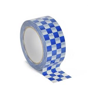 XiowDow Checkered Flag Tape 1 Rolls Packing Tape Blue White Decorative Checkerboard Pattern Packaging Tape 1.89in x 328ft Duck Tape for Shipping Moving Sealing Scrapbook Box Decoration