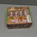 Fermentation Kit for Wide Mouth Mason fermentation Jar,pickling/sauerkraut kit with 4 Glass Fermentation Weights,4 Fermenting Lids,4 airlocks,5 Silicone Rings,5 Silicone Grommet  No Jars  (Clear)