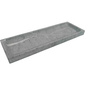 Green Marble Tray for Bathroom Countertop - Rectangular Natural Stone Organizer with Sandblasted Finish, Catchall Vanity Tray for Dresser, Entryway, Makeup & Jewelry | 10.6"x3.5"