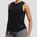 baleaf Women's Cooling Workout Tank Tops Quick Dry Loose Fit Athletic Tops Sleeveless Shirts UPF50+ Lightweight Running Gym (Black, XL)