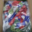 4th of July Decorations,Patriotic Floral Arrangement Centerpiece for Table, Red White and Blue Fake Flowers Fourth of July Taper Flameless Candles for Independence Day Home Decor,Memorial Day Dcor