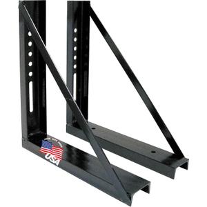 Buyers Products 1701005 Heavy Duty Welded Black Structural Steel Mounting Brackets for Underbody Truck Tool Box, Set of 2, 18 x 18, Corrosion Resistant, Universal Hole Pattern For Quick Mounting