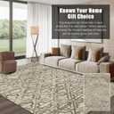 RUGSURE Washable Area Rugs, 3' x 5 ' - 1/6 Thick - Stain & Water Resistant Non-Slip - Perfect Resistant Rug for Living Room, Bedroom, Nursery, Pet & Child Friendly, Vibrant Colors Rugs, Brown
